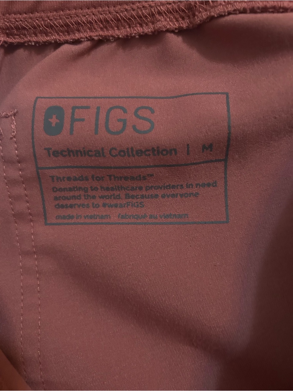 FIGS Mauve Drawstring Scrub Pants - Picture 7 of 7